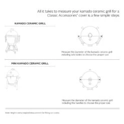 Classic Accessories® - Veranda™ Pebble Large Kamado Grill Cover For Big Green Egg™ Grill (22"Dia X 40"H) -Summit Trails 55 231 041501 00 15
