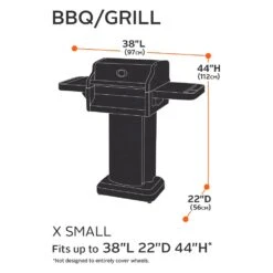 Classic Accessories® - Classic™ Black X-Small BBQ Grill Cover (38"L X 22"W X 44"H) -Summit Trails 55 303 360401 00 5