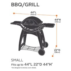 Classic Accessories® - Classic™ Black Small BBQ Grill Cover (44"L X 22"W X 44"H) -Summit Trails 55 304 020401 00 5