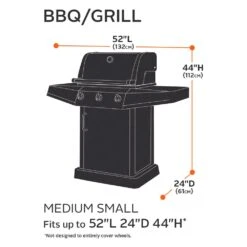 Classic Accessories® - Classic™ Black Small/Medium BBQ Grill Cover (52"L X 24"W X 44"H) 16 Classic Accessories® - Classic™ Black Small/Medium BBQ Grill Cover (52"L X 24"W X 44"H) -Summit Trails 55 305 370401 00 5