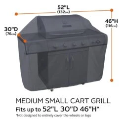 Classic Accessories® - Classic™ Black Small/Medium BBQ Grill Cover (52"L X 24"W X 44"H) 17 Classic Accessories® - Classic™ Black Small/Medium BBQ Grill Cover (52"L X 24"W X 44"H) -Summit Trails 55 305 370401 00 6