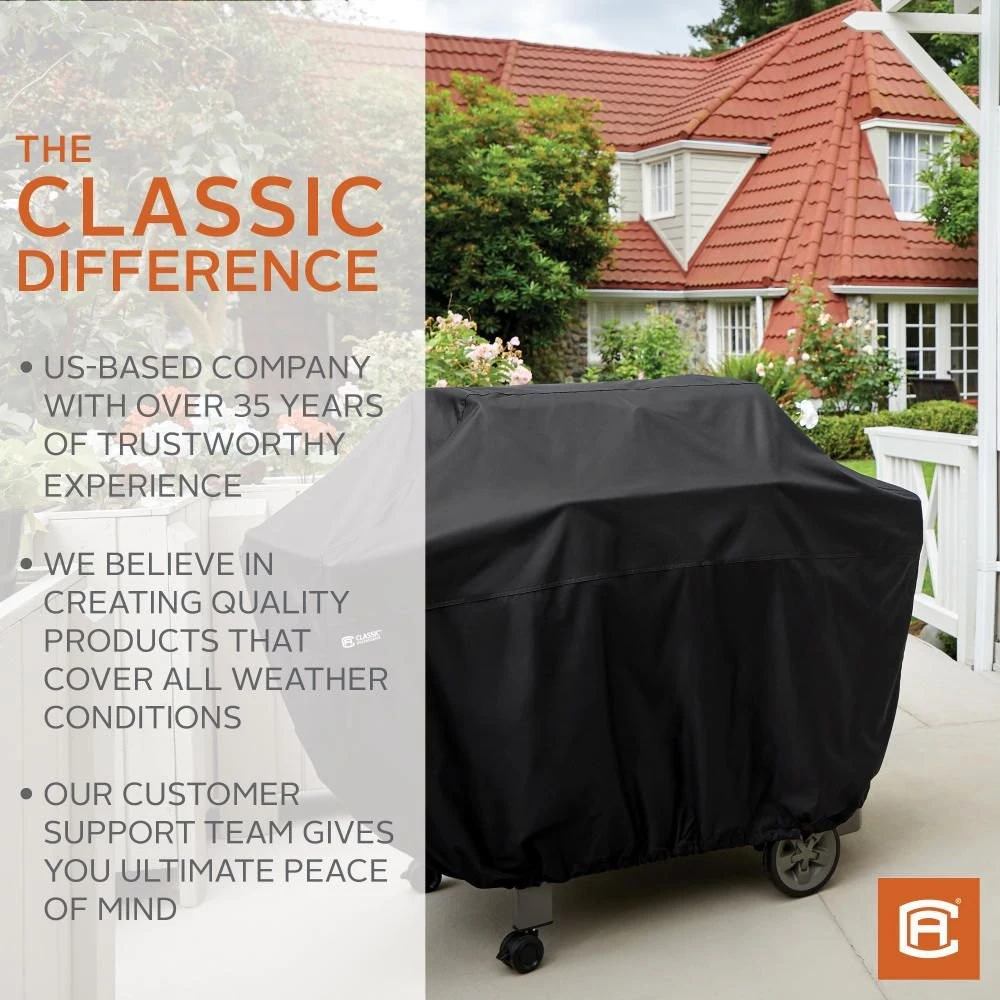 Classic Accessories® - Classic™ Black Small/Medium BBQ Grill Cover (52"L X 24"W X 44"H) 10 Classic Accessories® - Classic™ Black Small/Medium BBQ Grill Cover (52"L X 24"W X 44"H) - Image 8