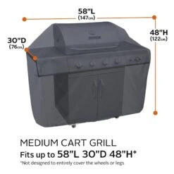 Classic Accessories® - Classic™ Black Medium BBQ Grill Cover (58"L X 26"W X 48"H) -Summit Trails 55 306 030401 00 6