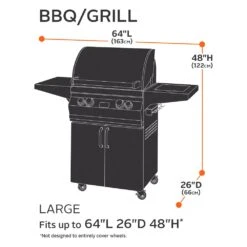 Classic Accessories® - Classic™ Black Large BBQ Grill Cover (64"L X 28"W X 48"H) -Summit Trails 55 307 040401 00 5