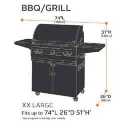 Classic Accessories® - Classic™ Black XX-Large BBQ Grill Cover (74"L X 30"W X 51"H) -Summit Trails 55 309 060401 00 5
