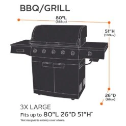 Classic Accessories® - Classic™ Black 3X-Large BBQ Grill Cover (80"L X 30"W X 51"H) -Summit Trails 55 310 350401 00 5