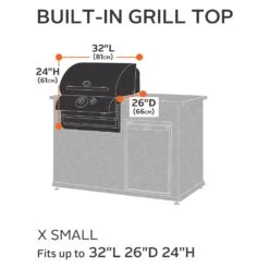 Classic Accessories® - Classic™ Black X-Small Built-In Grill Cover (32"L X 26"W X 24"H) -Summit Trails 55 311 360401 00 5