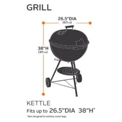 Classic Accessories® - Classic™ Black Kettle BBQ Grill Cover (26.5"Dia X 38"H) -Summit Trails 55 315 010401 00 5