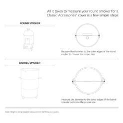 Classic Accessories® - Classic™ Black Round Smoker Cover (19"Dia X 39"H) -Summit Trails 55 318 010401 00 10