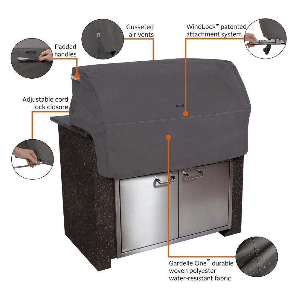 Classic Accessories® - Ravenna™ Dark Taupe Large Built-In Grill Cover (57"L X 29"W X 26"H) 14 Classic Accessories® - Ravenna™ Dark Taupe Large Built-In Grill Cover (57"L X 29"W X 26"H) - Image 12