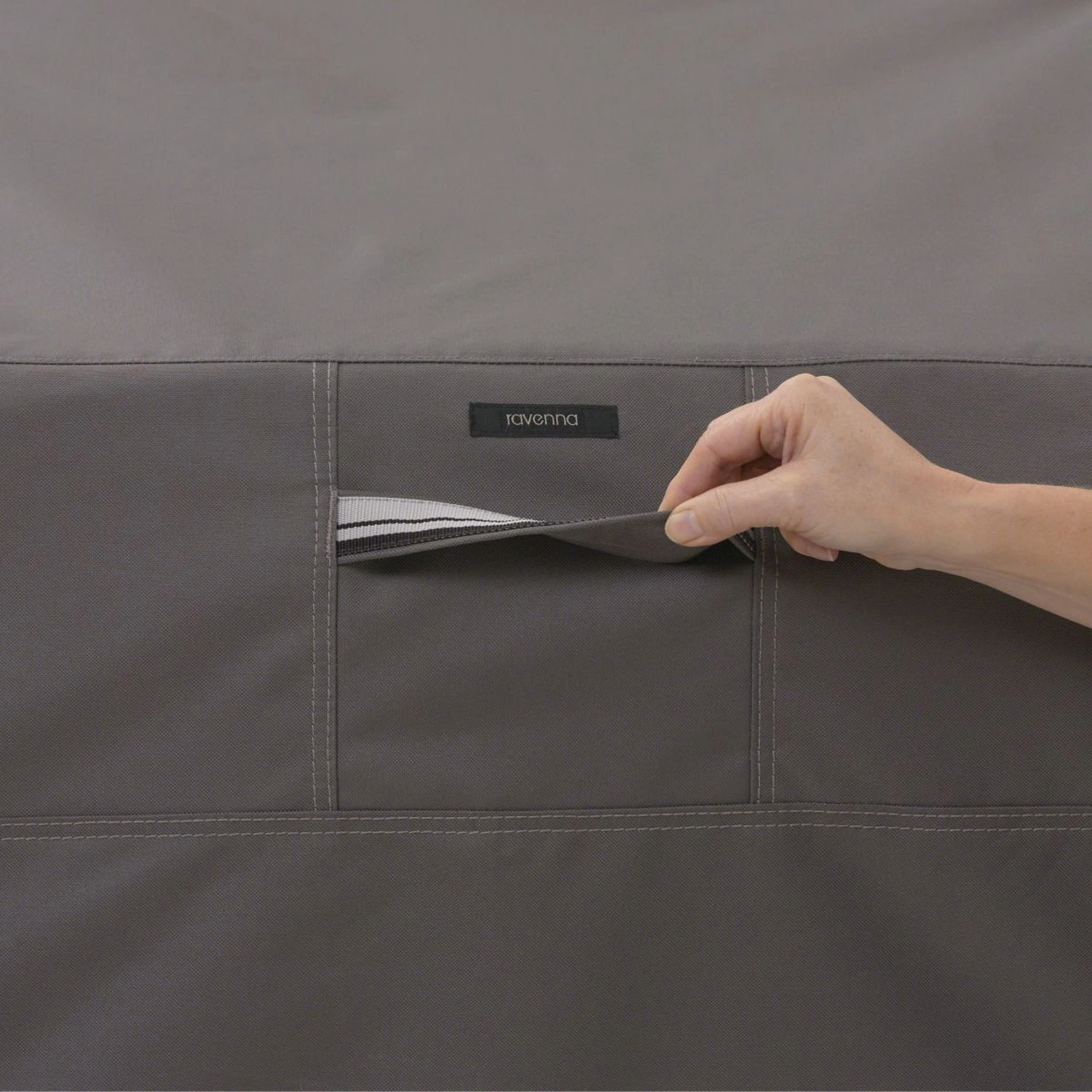 Classic Accessories® - Ravenna™ Dark Taupe Large Built-In Grill Cover (57"L X 29"W X 26"H) 7 Classic Accessories® - Ravenna™ Dark Taupe Large Built-In Grill Cover (57"L X 29"W X 26"H) - Image 5