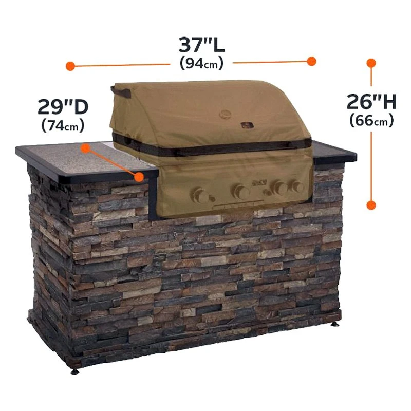 Classic Accessories® - Hickory™ Sand Small Built-In Grill Cover (37"L X 27"W X 24"H) 4 Classic Accessories® - Hickory™ Sand Small Built-In Grill Cover (37"L X 27"W X 24"H) - Image 2