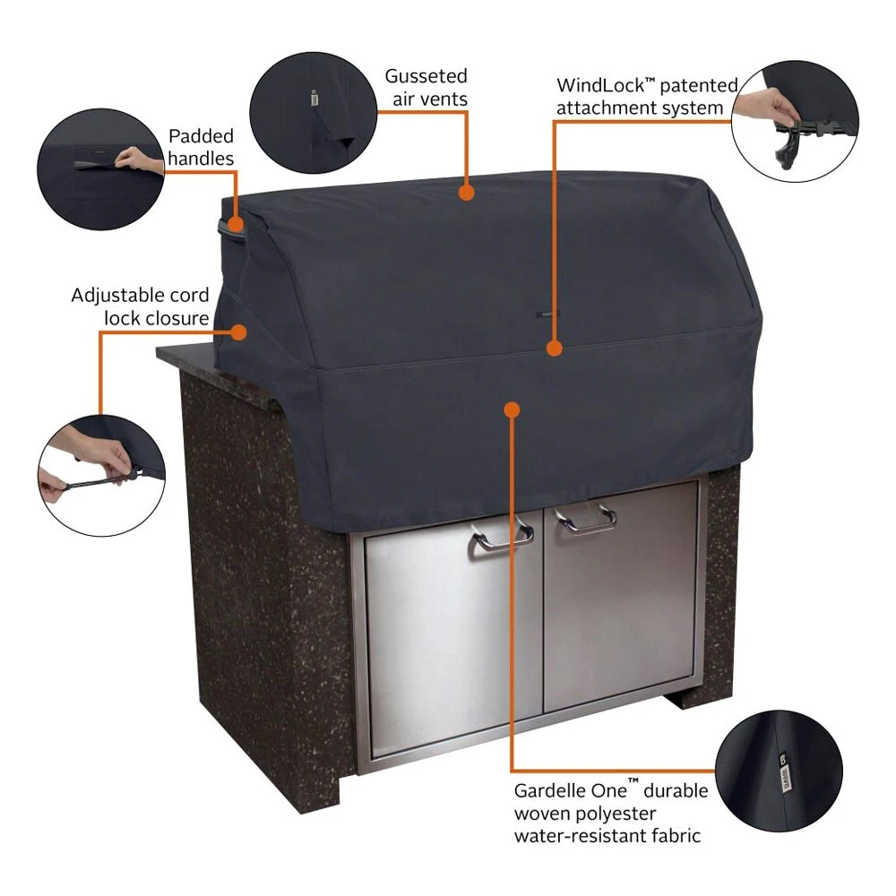 Classic Accessories® - Ravenna™ Black Small Built-In Grill Cover (37"L X 27"W X 24"H) 11 Classic Accessories® - Ravenna™ Black Small Built-In Grill Cover (37"L X 27"W X 24"H) - Image 9