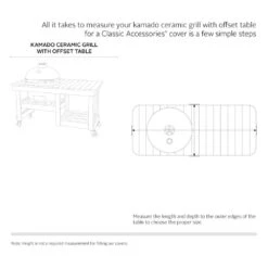 Classic Accessories® - Veranda™ Pebble Large BBQ Grill Dome With Side Table Cover (60"L X 30"W X 50"H) -Summit Trails 55 410 011501 00 16