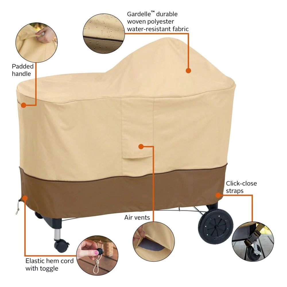 Classic Accessories® - Veranda™ Pebble Small/Medium BBQ Grill Cover For Weber™ Grills (40"L X 30"W X 43.5"H) 16 Classic Accessories® - Veranda™ Pebble Small/Medium BBQ Grill Cover For Weber™ Grills (40"L X 30"W X 43.5"H) - Image 14