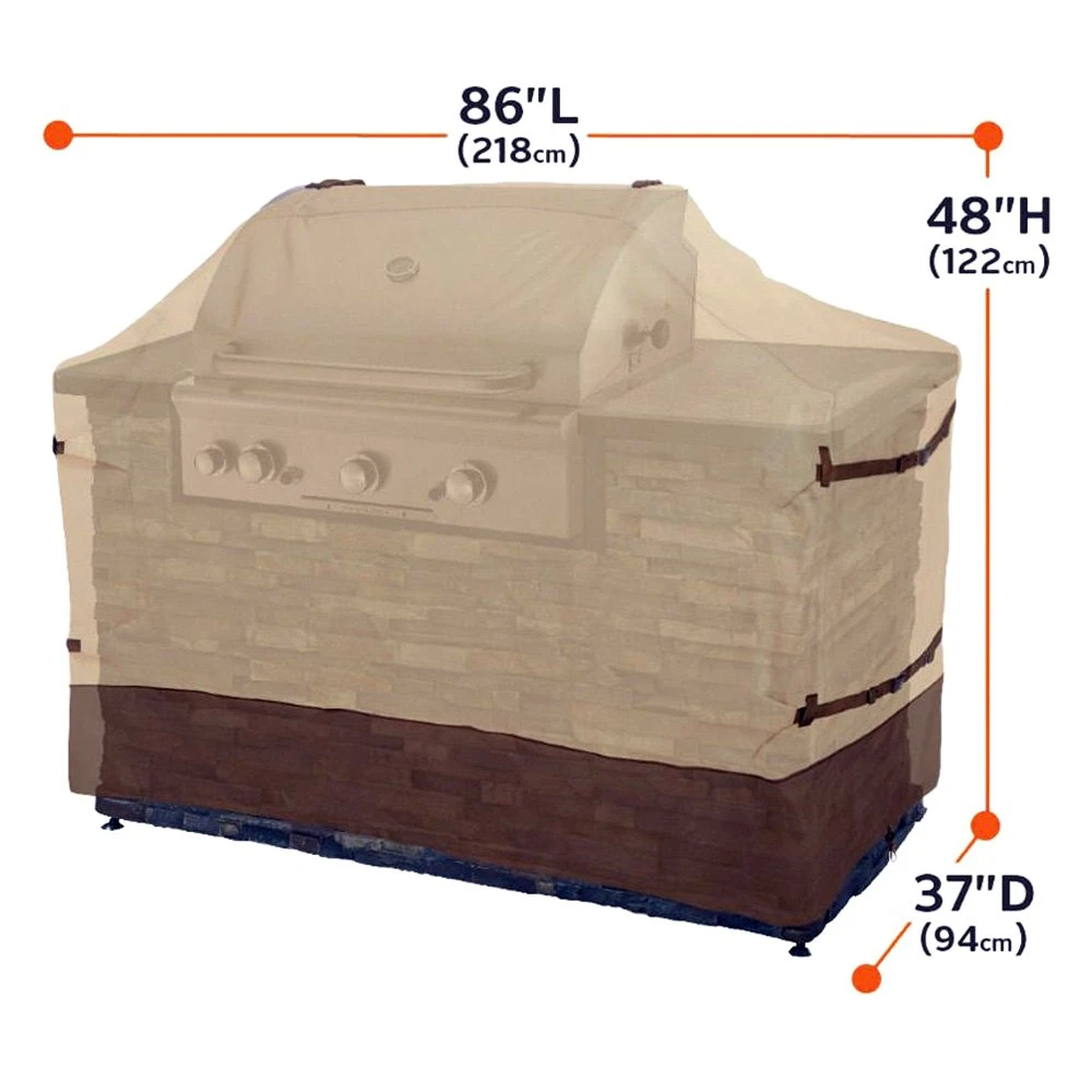 Classic Accessories® - Veranda™ Pebble Large Island Grill Top Cover For Side Grill Head (86"L X 37"W X 48"H) 4 Classic Accessories® - Veranda™ Pebble Large Island Grill Top Cover For Side Grill Head (86"L X 37"W X 48"H) - Image 2