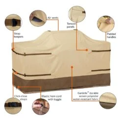 Classic Accessories® - Veranda™ Pebble Large Island Grill Top Cover For Center Grill Head (86"L X 44"W X 48"H) -Summit Trails 55 629 041501 00 13