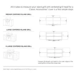 Classic Accessories® - Veranda™ Pebble Large Island Grill Top Cover For Center Grill Head (86"L X 44"W X 48"H) -Summit Trails 55 629 041501 00 18