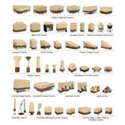 Classic Accessories® - Veranda™ Pebble X-Large Island Grill Top Cover For Center Grill Head (98"L X 44"W X 48"H) -Summit Trails 55 630 051501 00 16