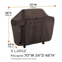 Classic Accessories® - Madrona™ Dark Cocoa X-Large BBQ Grill Cover (70"L X 24"W X 48"H) -Summit Trails 55 727 056601 rt 12