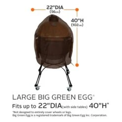 Classic Accessories® - Madrona™ Dark Cocoa Large Kamado Grill Cover (22"Dia X 40"H) -Summit Trails 55 729 046601 rt 12