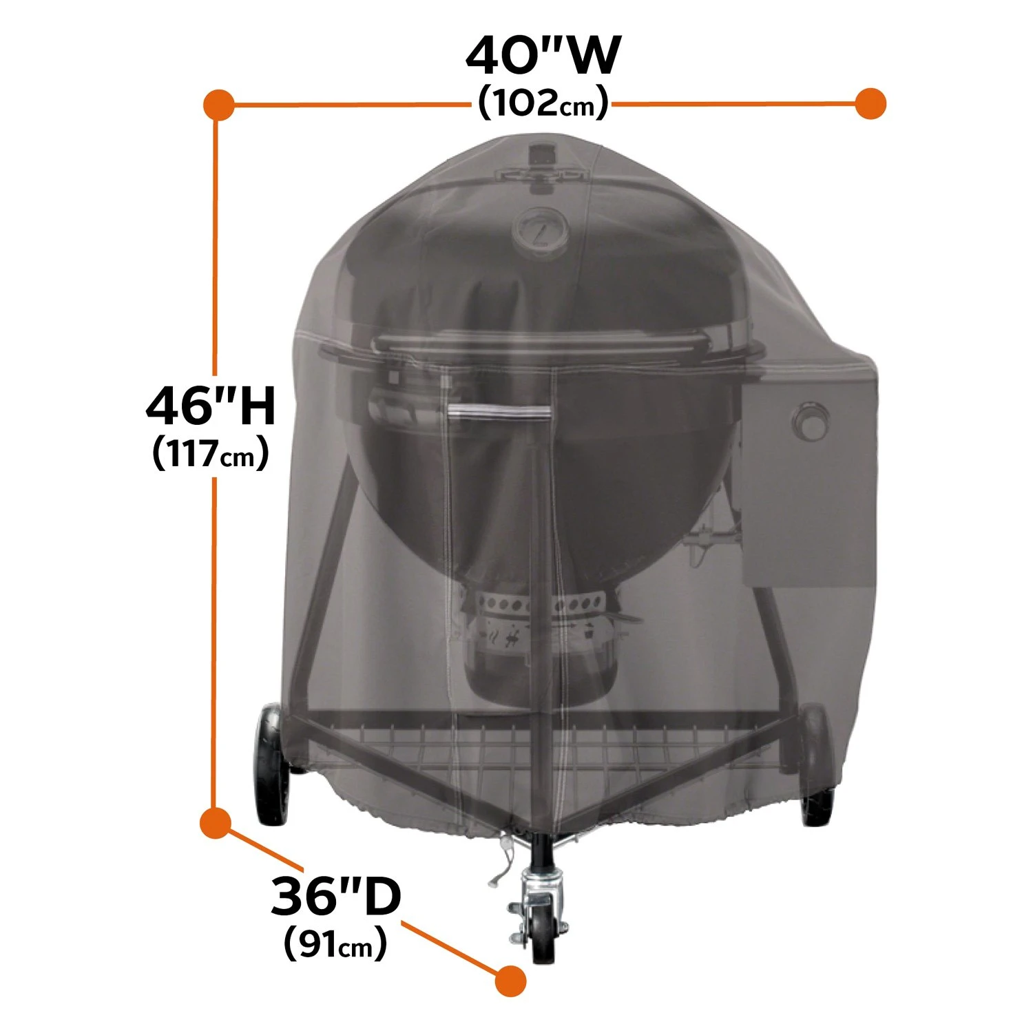 Classic Accessories® - Ravenna™ Dark Taupe X-Small BBQ Grill Cover For Weber™ Summit Grills (42"L X 38"W X 48"H) 13 Classic Accessories® - Ravenna™ Dark Taupe X-Small BBQ Grill Cover For Weber™ Summit Grills (42"L X 38"W X 48"H) - Image 11