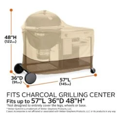 Classic Accessories® - Veranda™ Pebble Small Island Grill Top Cover For Weber Summit Grill (57"L X 36"W X 48"H) -Summit Trails 55 819 261501 00 14