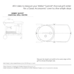 Classic Accessories® - Veranda™ Pebble Small Island Grill Top Cover For Weber Summit Grill (57"L X 36"W X 48"H) -Summit Trails 55 819 261501 00 16