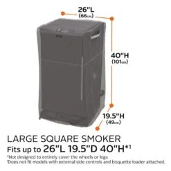 Classic Accessories® - Ravenna™ Dark Taupe Large Square Smoker Cover (26"L X 19.5"W X 40"H) -Summit Trails 55 852 045101 ec 15