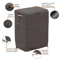 Classic Accessories® - Ravenna™ Dark Taupe X-Large Square Smoker Cover (33"L X 24.5"W X 60"H) -Summit Trails 55 853 325101 ec 12