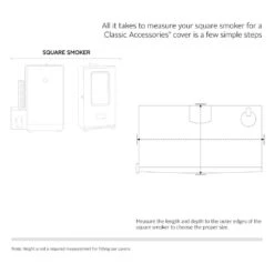Classic Accessories® - Veranda™ Pebble X-Large Square Smoker Cover (33"L X 24.5"W X 60"H) 31 Classic Accessories® - Veranda™ Pebble X-Large Square Smoker Cover (33"L X 24.5"W X 60"H) -Summit Trails 55 857 051501 00 15