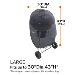 Classic Accessories® - Kettle BBQ Grill Cover For Kettle BBQ Grills (30"Dia X 43"H) -Summit Trails 55 903 040401 ec 6