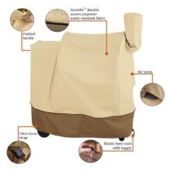 Classic Accessories® - Veranda™ Pebble Grill Cover For Traeger 22 Series Pellet Grill With Exhaust Arm (41"L X 27"W X 49"H) -Summit Trails 55 918 011501 00 11