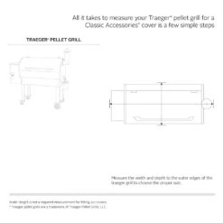 Classic Accessories® - Veranda™ Pebble Grill Cover For Traeger 22 Series Pellet Grill With Exhaust Arm (41"L X 27"W X 49"H) -Summit Trails 55 918 011501 00 14