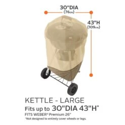 Classic Accessories® - Veranda™ Pebble Large Kettle BBQ Grill Cover (30"Dia X 43"H) -Summit Trails 55 966 041501 00 3