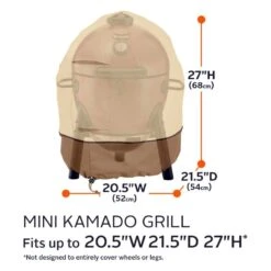 Classic Accessories® - Veranda™ Pebble Mini Kamado Grill Cover (20.5"L X 21.5"W X 27"H) -Summit Trails 55 968 011501 00 10