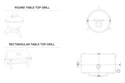 Classic Accessories® - Veranda™ Pebble Portable Round Table Top Grill Cover & Carry Bag (22"Dia X 18"H) -Summit Trails 55 973 031501 00 15