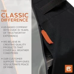 Classic Accessories® - SideSlider™ Black X-Large BBQ Grill Cover (70"L X 30"W X 48"H) -Summit Trails 56 276 051001 ec 9