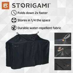 Classic Accessories® - Storigami Easy Fold Charcoal Black Medium BBQ Grill Cover (58"W X 30"D X 48"H) -Summit Trails 56 290 030401 ec 10