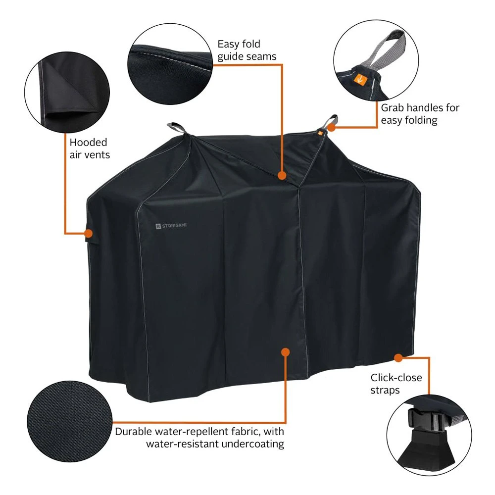 Classic Accessories® - Storigami Easy Fold Charcoal Black Large BBQ Grill Cover (64"W X 30"D X 49"H) 11 Classic Accessories® - Storigami Easy Fold Charcoal Black Large BBQ Grill Cover (64"W X 30"D X 49"H) - Image 9