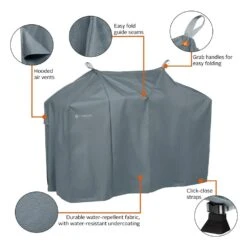Classic Accessories® - Storigami Easy Fold Monument Grey Large BBQ Grill Cover (64"W X 30"D X 49"H) -Summit Trails 56 294 041001 ec 11