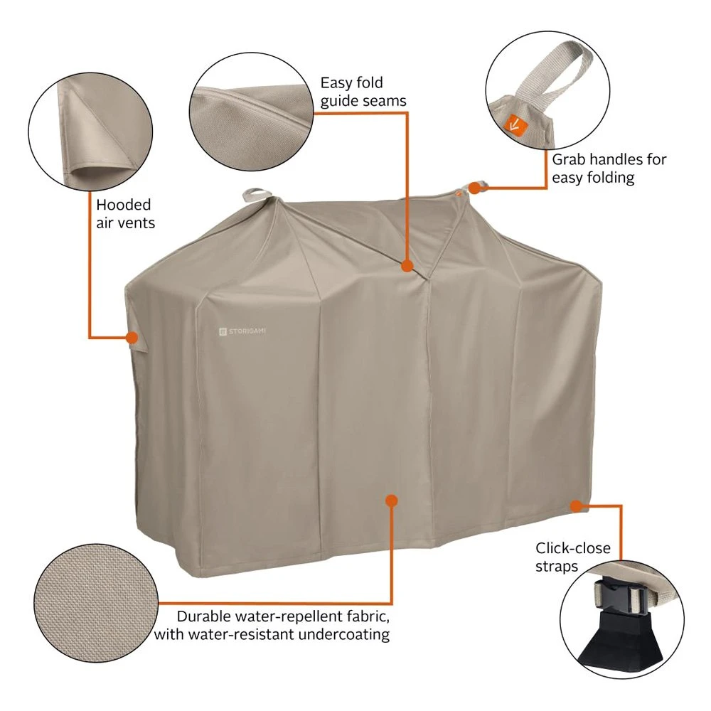 Classic Accessories® - Storigami Easy Fold Goat Tan Medium BBQ Grill Cover (58"W X 30"D X 48"H) 14 Classic Accessories® - Storigami Easy Fold Goat Tan Medium BBQ Grill Cover (58"W X 30"D X 48"H) - Image 12