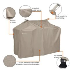 Classic Accessories® - Storigami Easy Fold Goat Tan Large BBQ Grill Cover (64"W X 30"D X 49"H) -Summit Trails 56 297 045801 ec 12