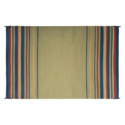 Faulkner® 68847 - Deluxe 8' X 20' Striped (Blue/Brick/Beige/Green) Multi-Purpose Mat