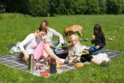 Carefree® 907001 - 6.5' L X 5.5' W Brown/Gray Picnic Blanket With PVC Coated -Summit Trails 907001 5