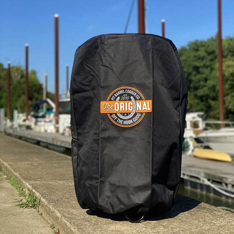 Pit Barrel Cooker® - 14" Junior Black Custom Fit Smoker Cover 4 Pit Barrel Cooker® - 14" Junior Black Custom Fit Smoker Cover - Image 2