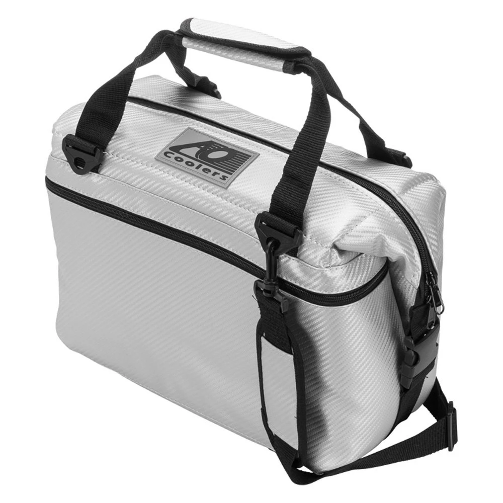 AO Coolers® - Carbon™ 12-Can Silver Cooler Bag 3 AO Coolers® - Carbon™ 12-Can Silver Cooler Bag