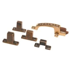 RV Designer® H241 - 1.4"W X 4.0"L Antique Bronze Door Latch With 4 Strikes