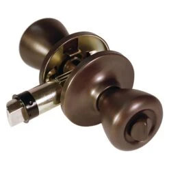 Global Link® LSK-C3-OWB - C3 Privacy Old World Bronze Thumb Operated Knob Door Lock