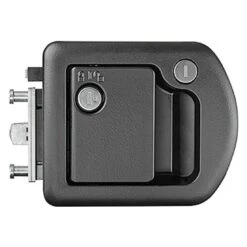 RV Designer® T507 - Trimark™ Steel Black Standard Key Motorhome Entry Door Lock With Dead Bolt